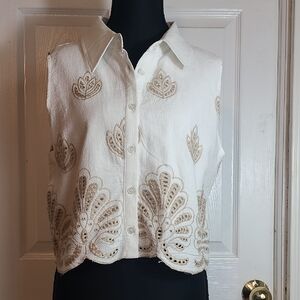 Big Love Embroidered Eyelet Blouse
